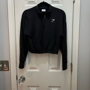 Black Quarter-Zip Sweatshirt